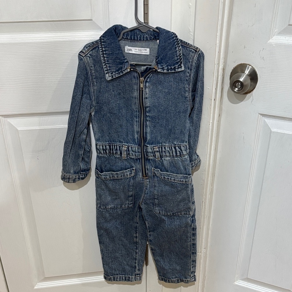 Denim Zip-Up Jumpsuit